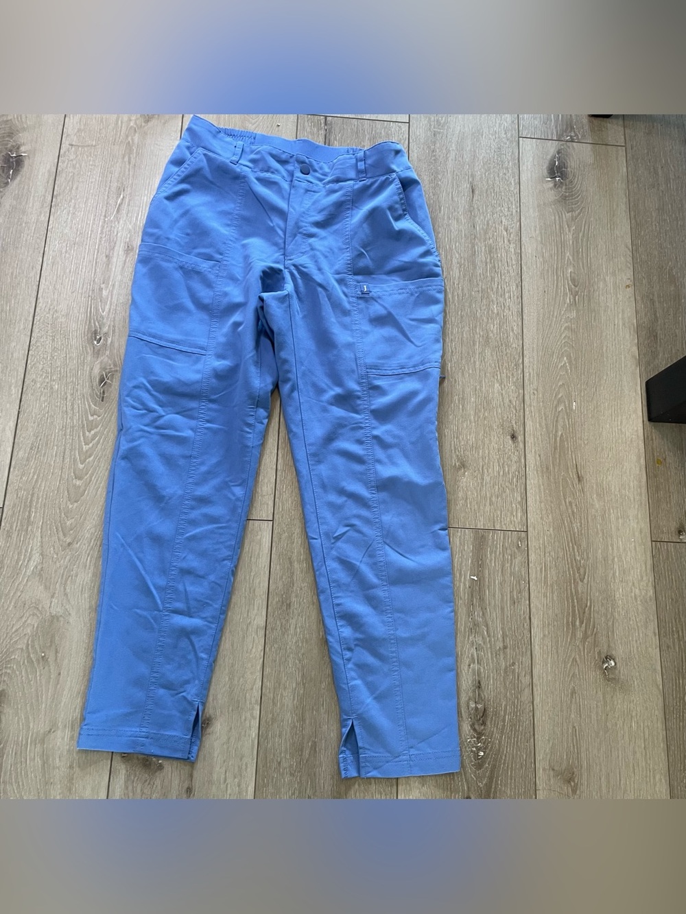 Jaanuu Petite‎ Small Cobalt Blue Cargo Scrub Pants - multi pockets - Picture 2 of 6